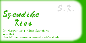 szendike kiss business card